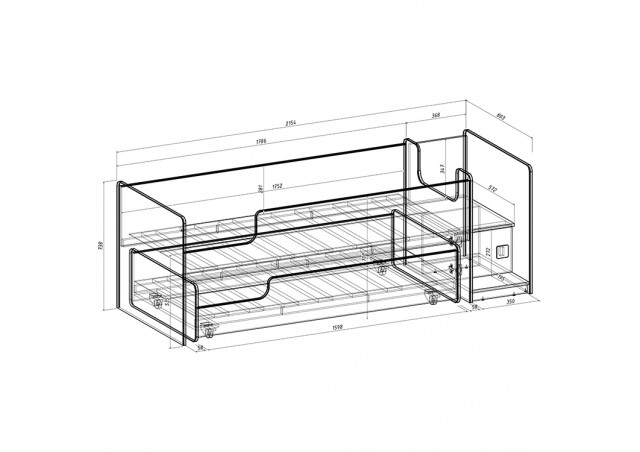 Детская выкатная кровать Легенда К302.41 в Люберцах